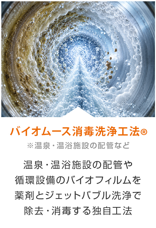 バイオムース消毒洗浄工法